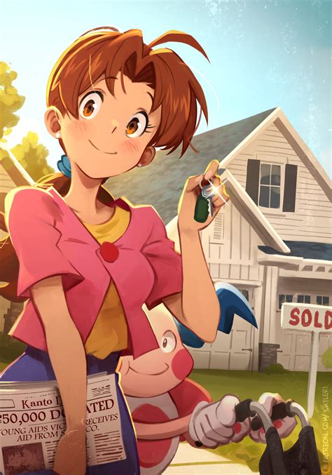 delia ketchum & mr. mime|Delia Ketchum